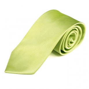 Corbata 100% microfibra jacquard verde pistacho(claro)